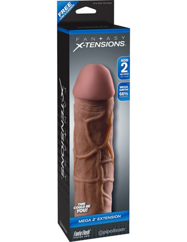 Mega 2-Inch Extension: Add Length, Girth, and Confidence for Mind-Blowing Sex!