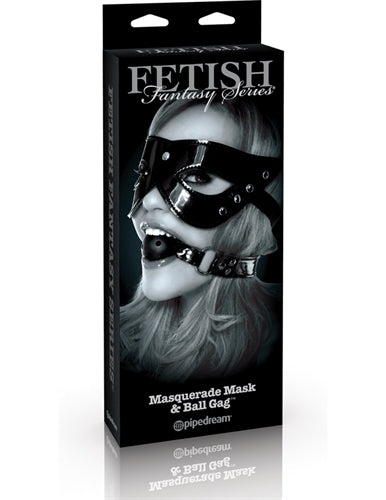 Breathable Masquerade Mask & Ball Gag for Sensual Play and Submission Training - Easy to Clean and Fits Most Sizes!