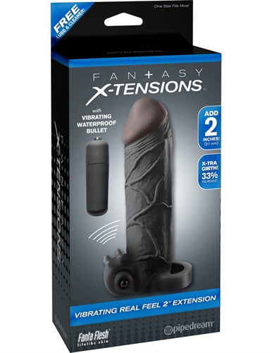 Real Feel Vibrating Penis Extension: Add Inches, Increase Girth, Last Longer, and Stimulate Clitoris!