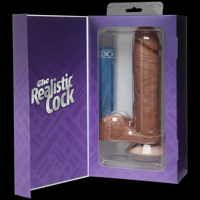 Realistic 8 Inch White Cock with Balls - Made in USA, Phthalate-Free and Satisfying