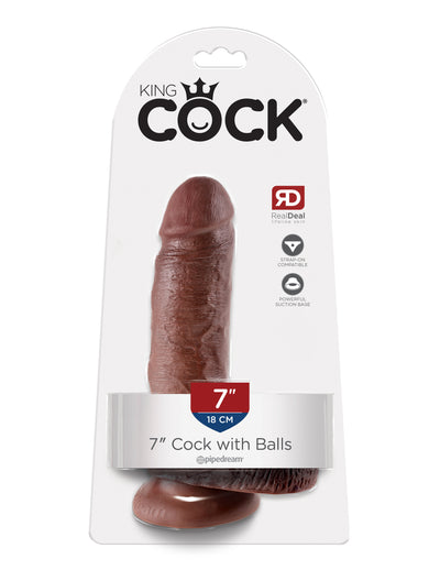 Realistic Brown Dildo with Suction Cup Base and Harness Compatibility - Get the King for Hands-Free Fun!