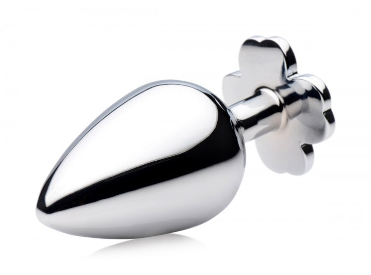 Get Lucky with Heavy Metal Clover Anal Plug - Perfect for Temperature Play and Booty Stimulation!