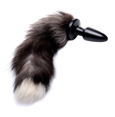 Grey Fox Tail Anal Plug for Ultimate Pleasure and Satisfaction!