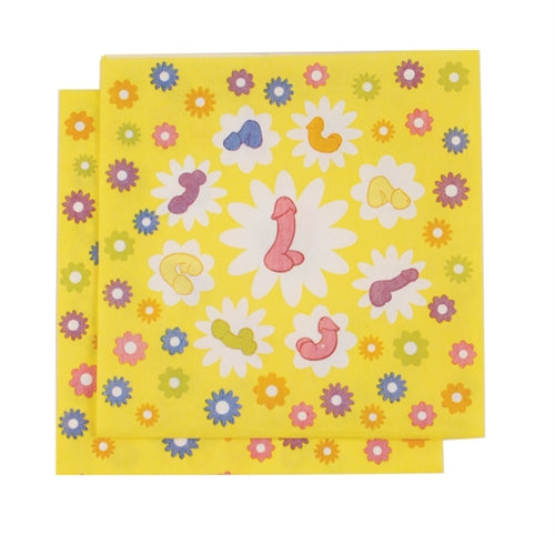 Colorful and Absorbent Penis Party Napkins for Fun-Filled Celebrations