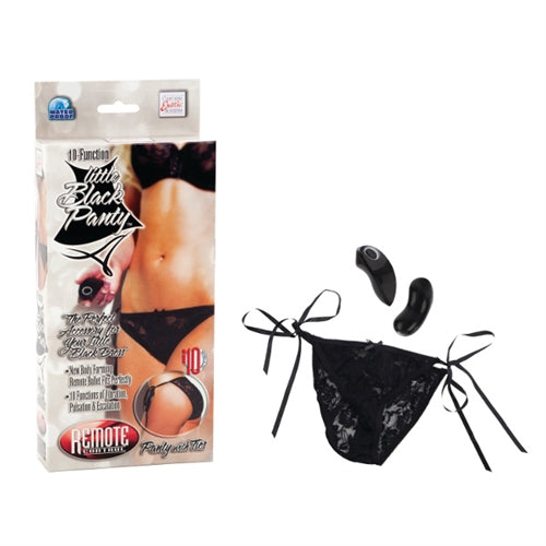 Adjustable Lace Thong with Secret Bullet Pocket and 10-Function Vibe Control