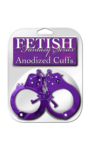 Spice Up Your Bedroom with Anodized Metal Cuffs - Safe, Sturdy, and Perfect for Pleasure