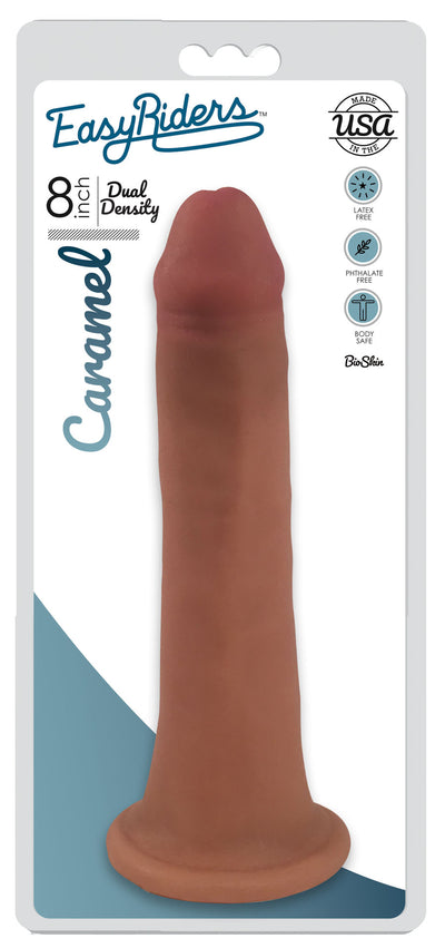 Realistic Suction Cup Dildo - Low Maintenance, Harness Compatible, Dual Density, Phthalate-Free, Made in USA.