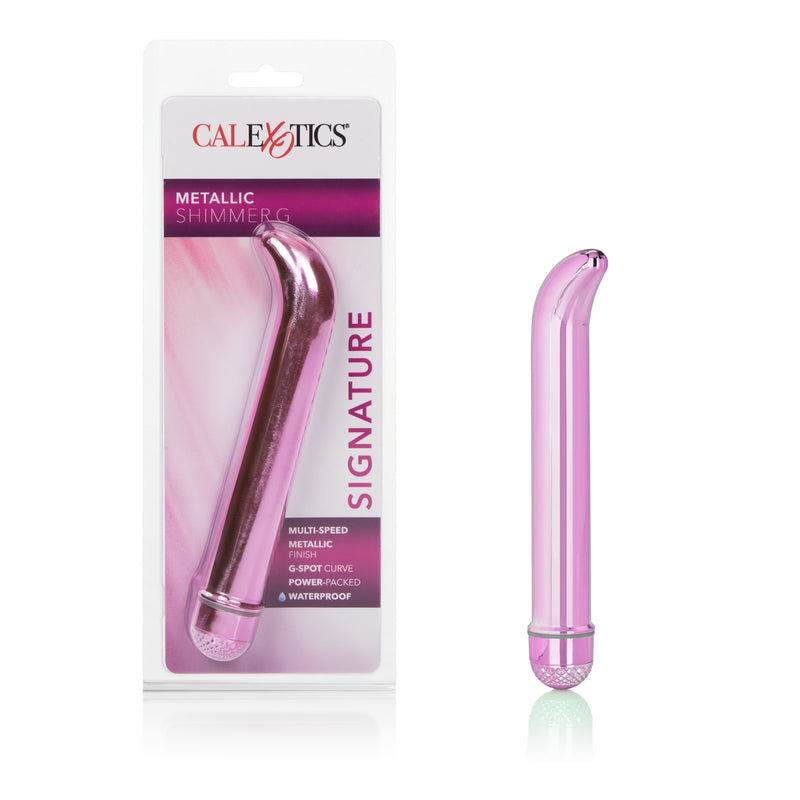 Get Wild with the Waterproof Metallic Shimmer G Vibrator - Perfect for G-Spot Stimulation and Customizable Pleasure!
