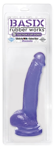Experience Hands-Free Pleasure with Basix 9 Inch Suction Cup Dildo