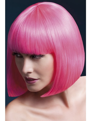 Neon Pink Sleek Short Bob Wig: Stand Out and Turn Heads with Confidence!