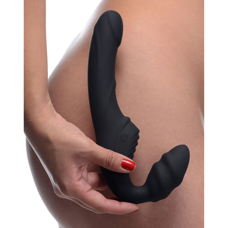 Experience Ultimate Pleasure with the Waterproof Slim Rider Strapless Strap-On