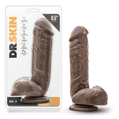 Experience Intense Pleasure with Dr. Skin's 8.5 Inch Chocolate Dildo