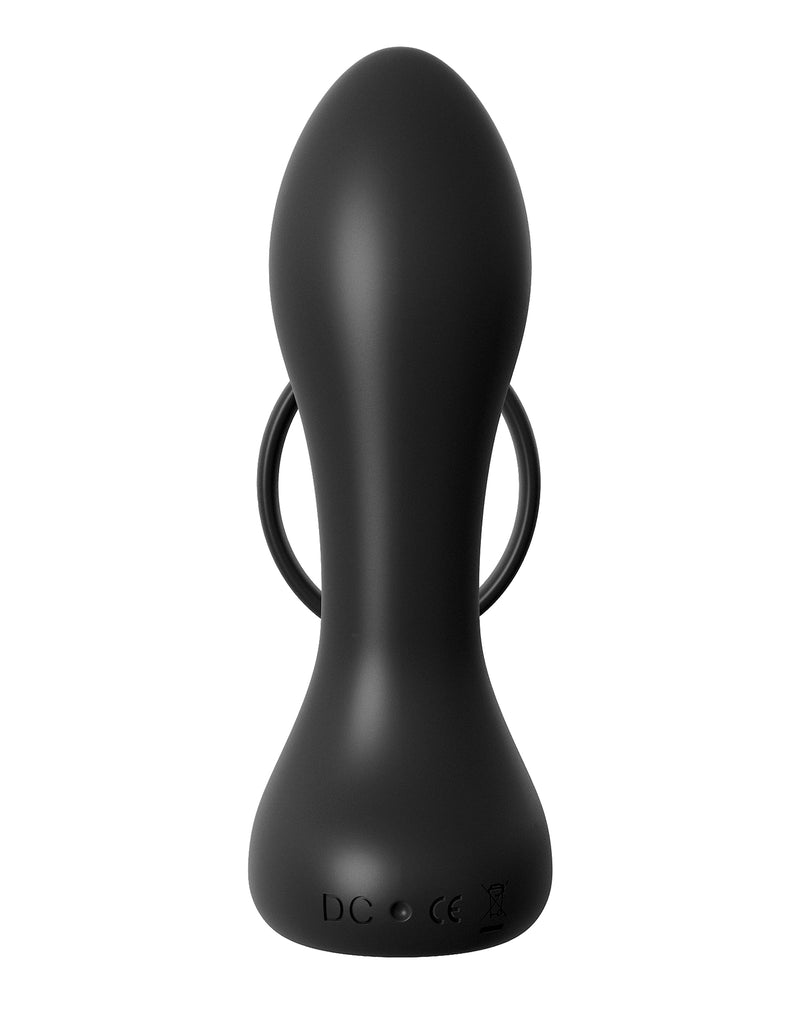 Double Your Pleasure with the Elite Silicone Cockring and Anal Attachment Set - 10 Vibration Functions, Rechargeable, and Body-Safe!