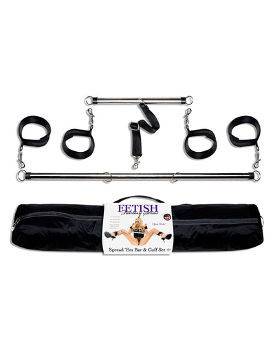 Metal Spreader Bars with Adjustable Cuffs for Unrestricted Playtime and Ultimate Pleasure - Perfect for Bondage and Fetish Exploration!