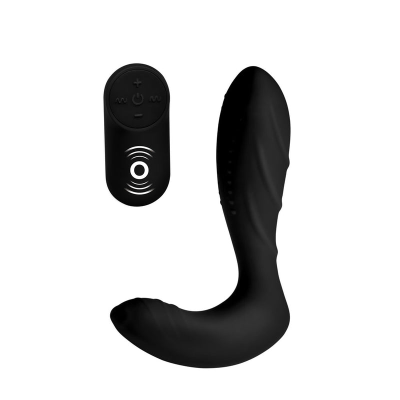 Dual Motor Prostate Massager with Cock Ring and Remote Control - 4 Speeds and 7 Patterns for Intense Pleasure!