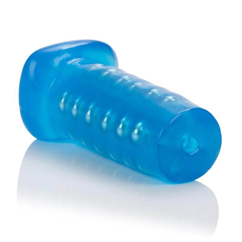 Maximize Your Pleasure with our Male Masturbation Aid - Featuring Silver Stroker Beads and Ridged Chamber for Ultimate Satisfaction!