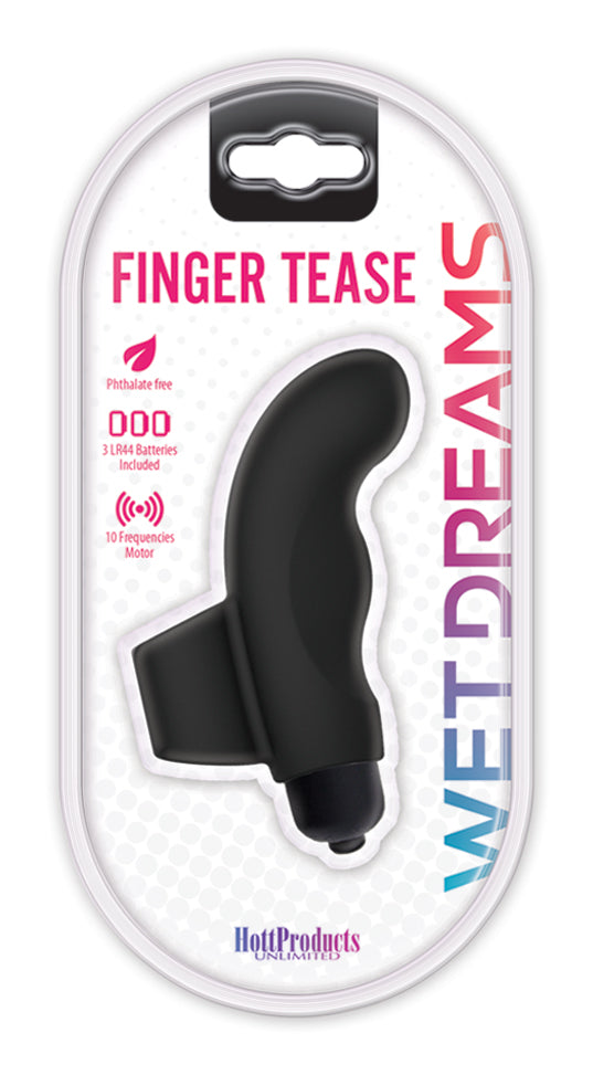 Experience Pure Bliss with the Waterproof Finger Tease Mini Vibe - 10 Frequencies to Stimulate Your Intimate Areas!