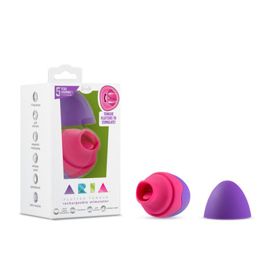 Experience Intense Pleasure with Aria's Whisper-Quiet Flutter Tongue Clit Stimulator