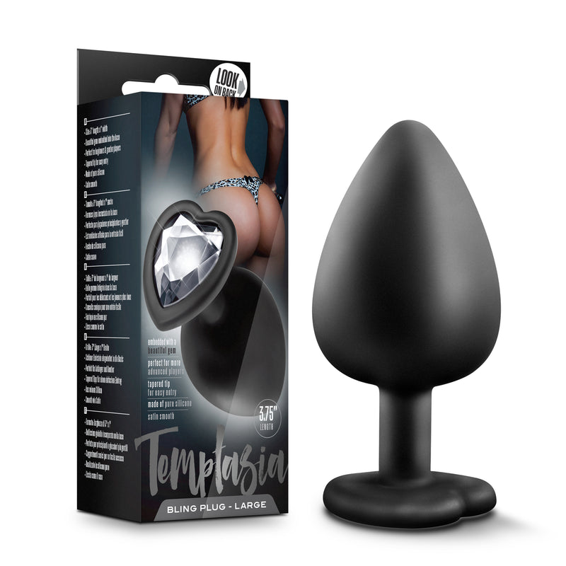 Bling Plug - Heart-Shaped Faux Gemstone Anal Toy for Queenly Pleasure