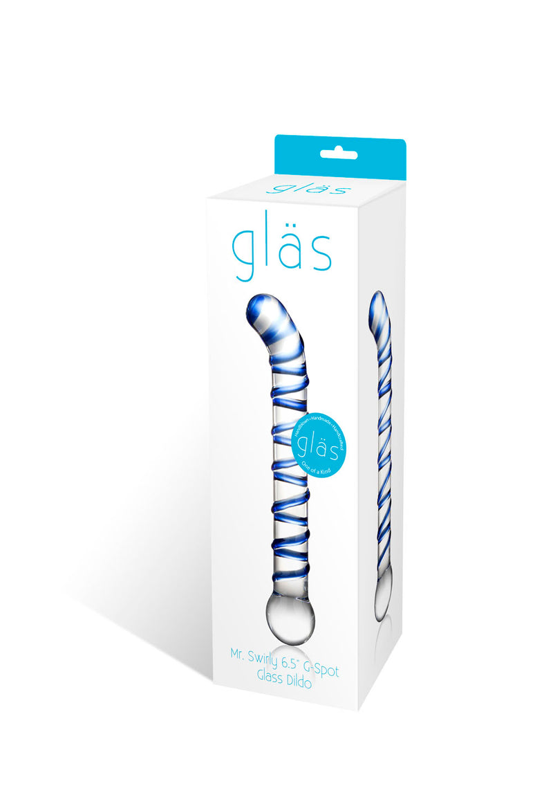 Eco-Friendly Glass Dildo for Ultimate Pleasure and Hygiene - Mr. Swirly 6.5 Inch G-Spot Dildo