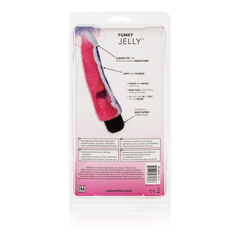 Funky Jelly Vibe: 7.5-Inch Waterproof Multi-Speed Vibrator