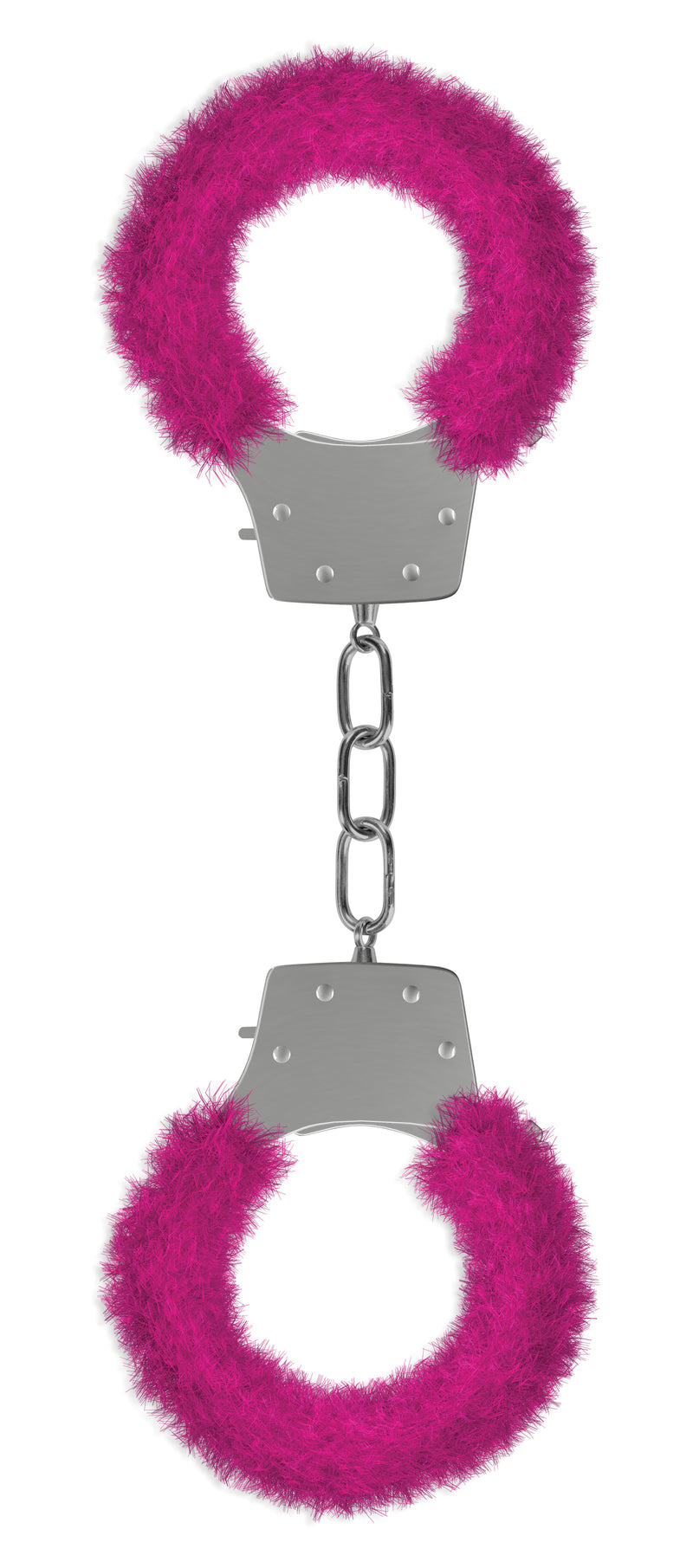 Furry Metal Handcuffs for Naughty Bedroom Fun - Quick Release Button Included!