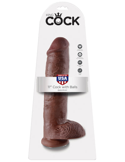 Realistic 11-Inch King Dong Dildo with Suction Cup Base and Waterproof Design for Ultimate Pleasure