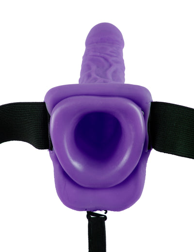 Experience Ultimate Pleasure with the Fetish Fantasy 7" Hollow Strap-On Vibrator