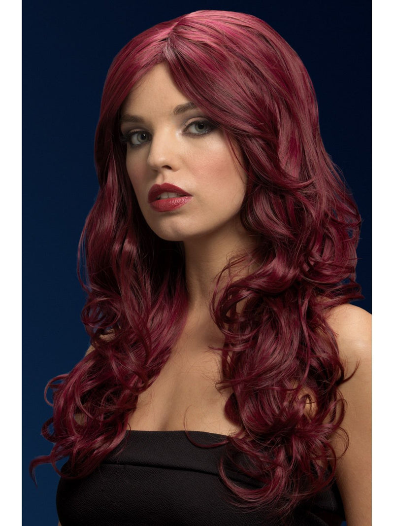 Red Cherry Soft Wave Wig with Sassy Side Parting - Heat Resistant and Adjustable for Confident, Sexy Look