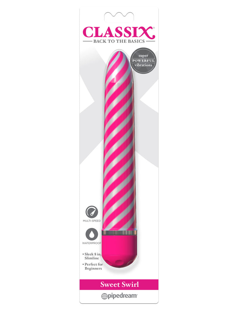 Sweet Swirl 8-Inch Vibrator - Your Fun, Spiral Pleasure Friend!