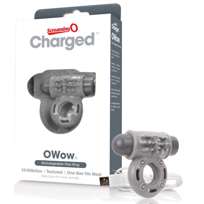 Experience Ultimate Pleasure with the Waterproof Charged OWow Vibe Ring - Rechargeable and 10 Functions!