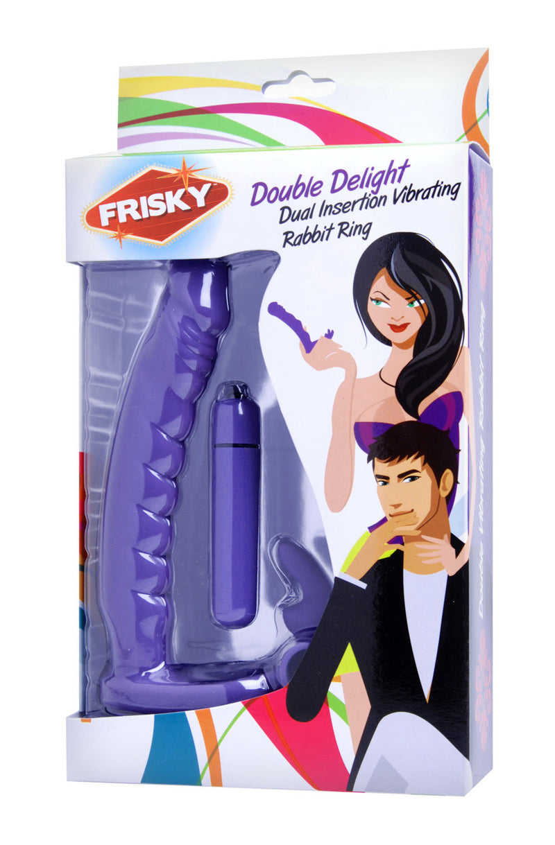 Double the Pleasure with the Vibrating Rabbit Ring for Dual Penetration Bliss!