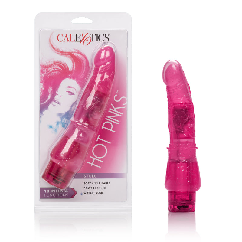 Hot Pink 10-Function Jelly Dong: Phthalate-Free, Waterproof, Realistic Pleasure Toy
