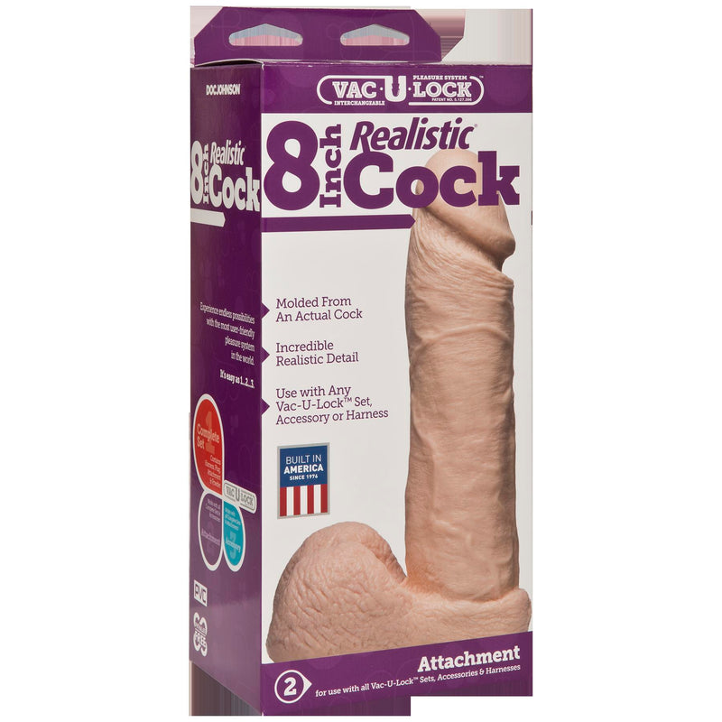 Realistic White Flesh Attachment with Vac U Lock Compatibility - Perfect for Wild Play and Added Stimulation
