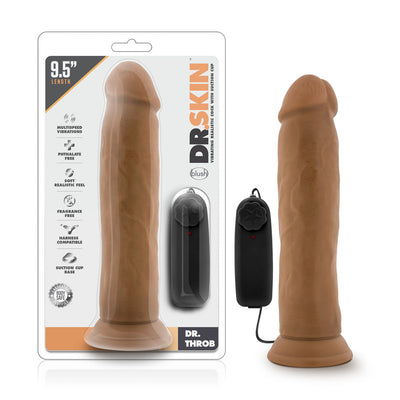 Experience Ultimate Satisfaction with the Dr. Throb Vibrating Dildo - 9.5 Inches of Realistic Pleasure