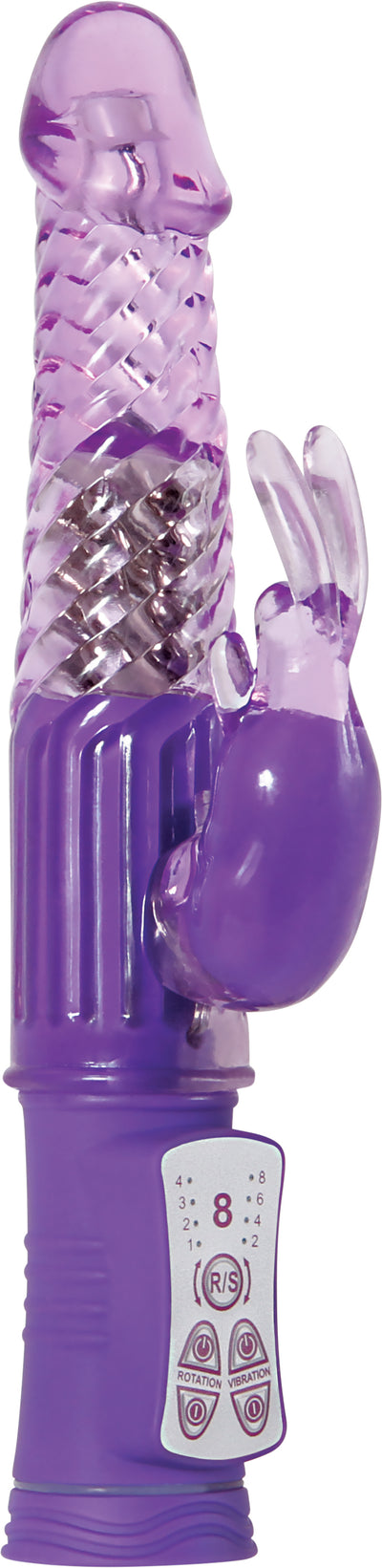 Rechargeable Rabbit Vibrator with Duo-Directional Rotation and Clitoral Stimulation - Waterproof and Phthalate-Free