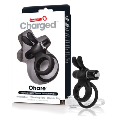 Transform Your Partner into a Vibrating Rabbit with Charged Ohare Double Cock Ring