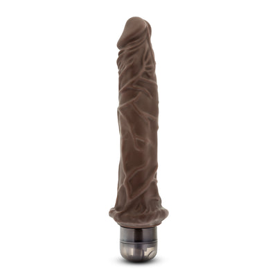 Indulge in Sweet Self-Love with Dr. Skin Vibe 8 Vibrating Dildo - Hot Chocolate