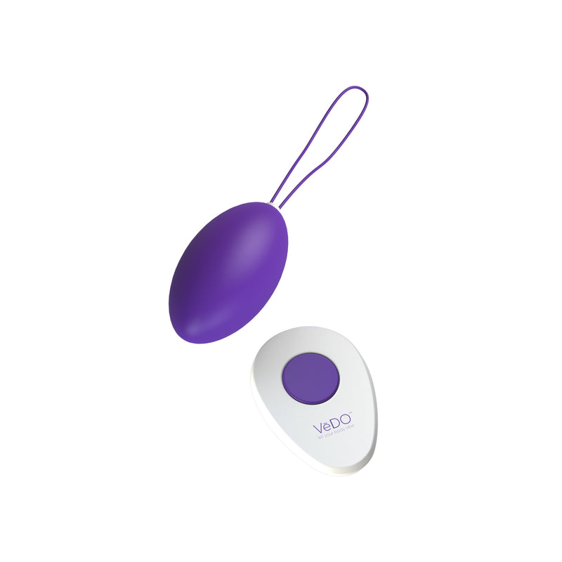 Rechargeable Vibrating Egg with 10 Modes for Pelvic Muscle Toning and Discreet Pleasure - Peach