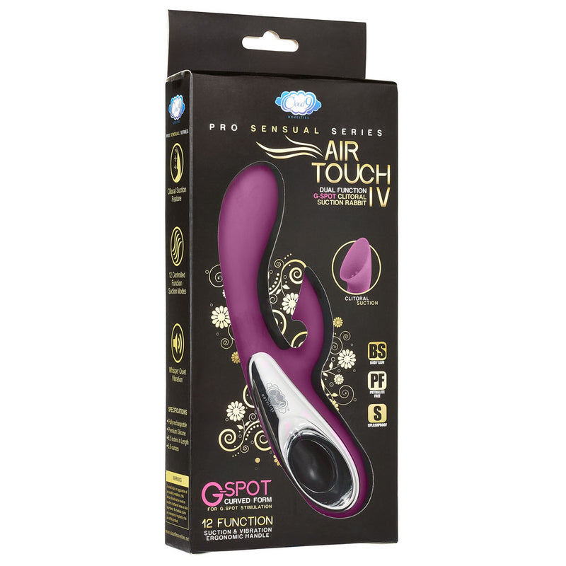 Cloud 9 Air Touch IV: Dual Function G-Spot Clitoral Rabbit in Deep Plum for Ultimate Pleasure