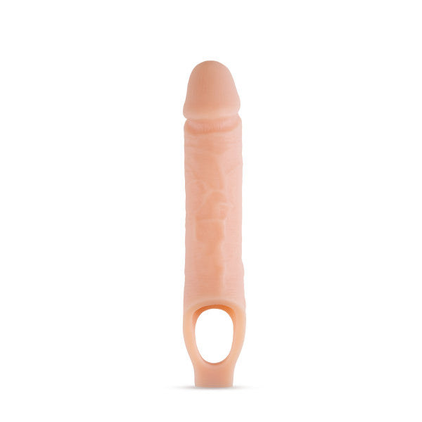 10 Inch Cock Sheath Penis Extender with Ribbed Suction - Add Length and Girth for Enhanced Sensation!