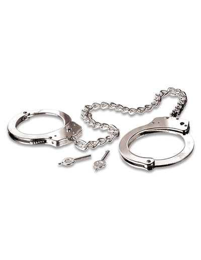 Steel Leg Cuffs with Double-Locking Mechanism for Safe and Sensual Play - Includes Two Keys for Easy Release!
