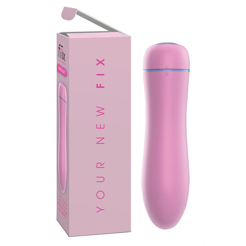 Powerful and Portable: The ffix Bullet Vibrator with 10 Vibration Modes in Light Pink - Battery Operated for On-The-Go Pleasure!