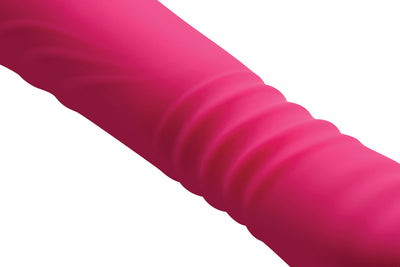 Luxurious Double-Ended Silicone Vibe with Thrusting and Vibrating Functions for Ultimate Pleasure