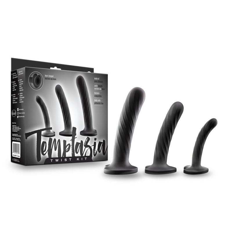 Spice Up Your Playtime with the Temptasia Twist Dildo Set - Perfect for G-Spot and Anal Stimulation!