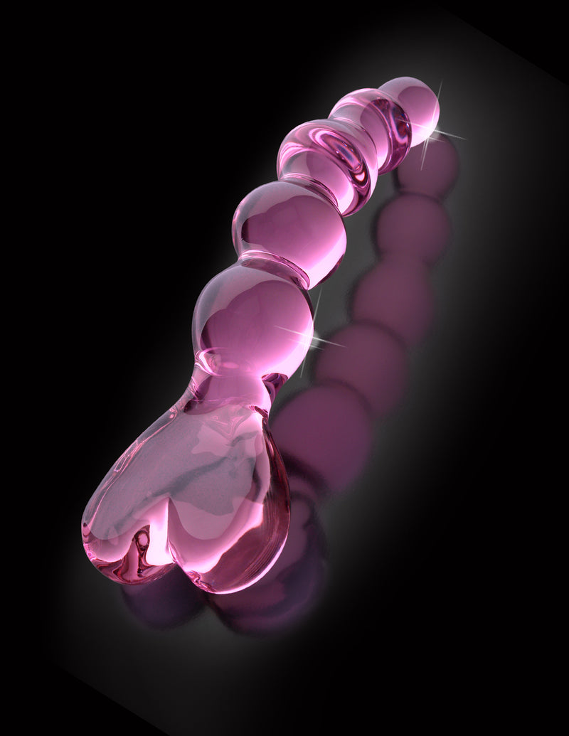 Heart-Shaped Glass Massager for Explosive G-Spot and P-Spot Pleasure - Phthalate-Free and Waterproof for Eco-Friendly Fun!