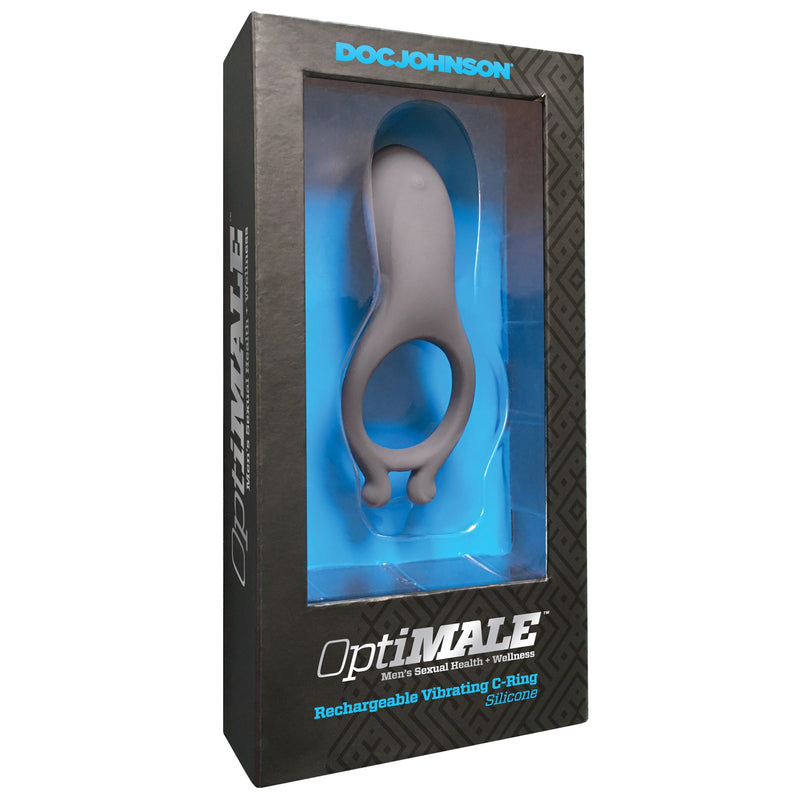 Elevate Your Game with the OptiMALE Vibrating C-Ring: 7 Settings, Nubbed Base, Rechargeable, and Stronger Erections for Maximum Pleasure!
