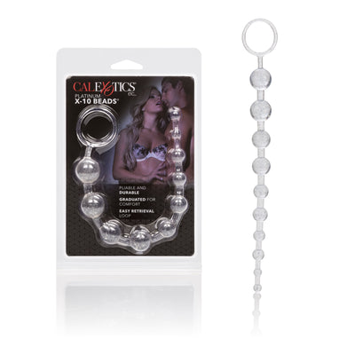 Glittered Anal Beads for Ultimate Pleasure and Satisfaction - Platinum X-10 Beads