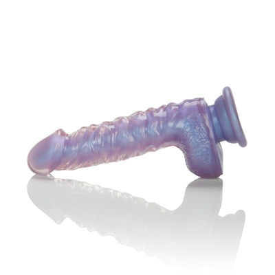 Two-Tone Ribbed Dong with Suction Mount and Waterproof Design for Ultimate Pleasure