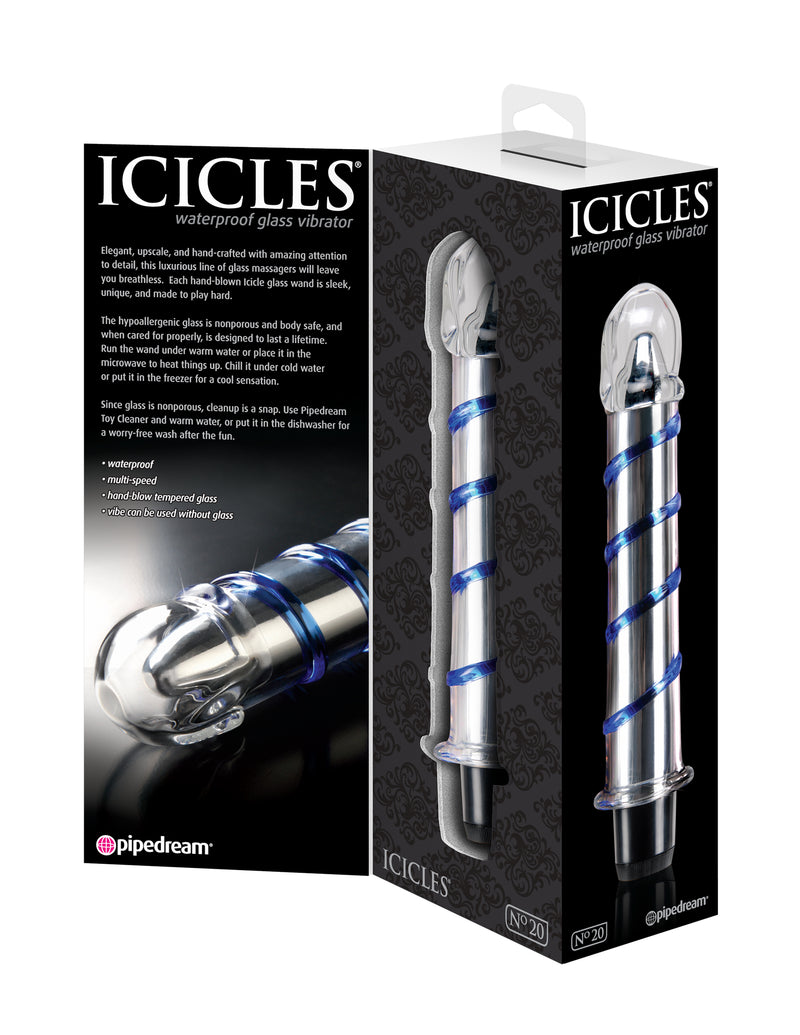Eco-Friendly Glass Wand for Intense Pleasure and Hygiene: Icicles No 20.